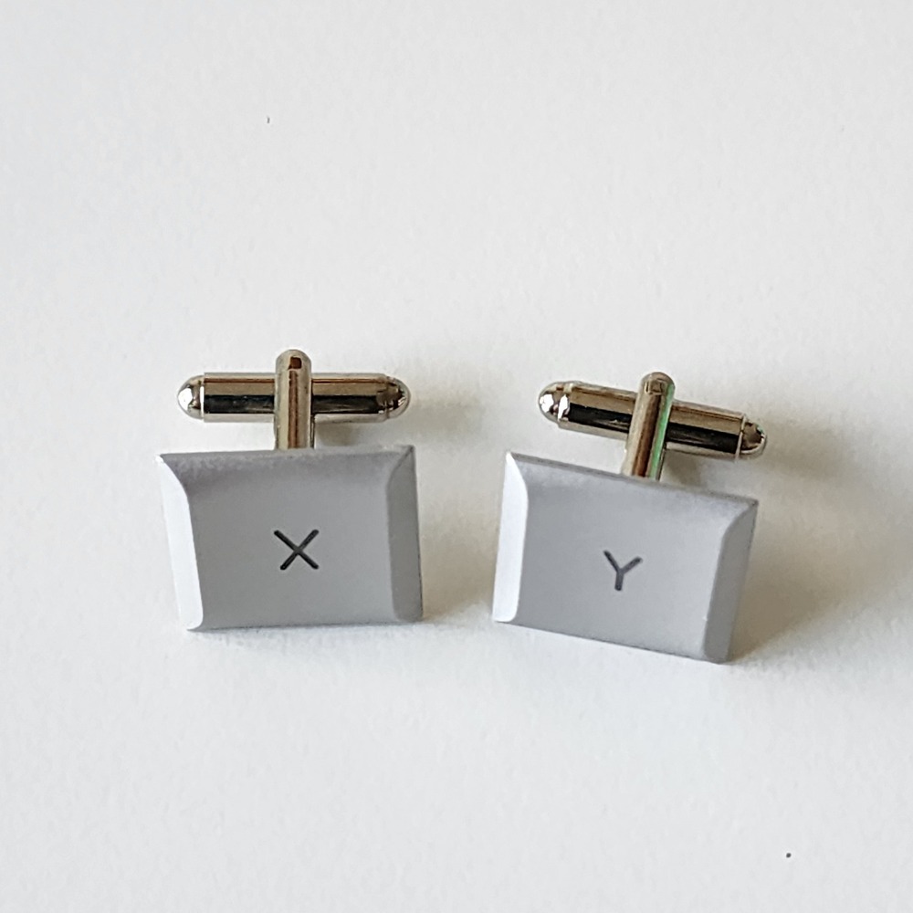 Cufflinks Keyboard Key X Y Computer Tech Geek Gift Idea Grad Wedding Formal NEW